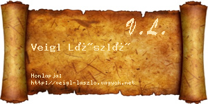 Veigl László névjegykártya